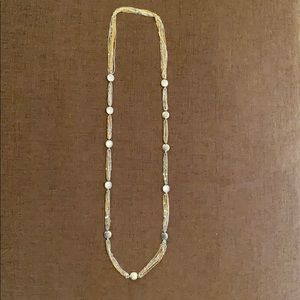 Mixed metal long necklace